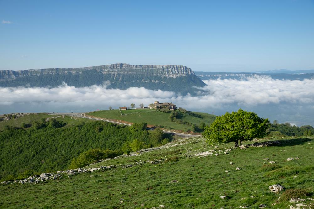 Vista aérea del Santuario de San Miguel de Aralar
