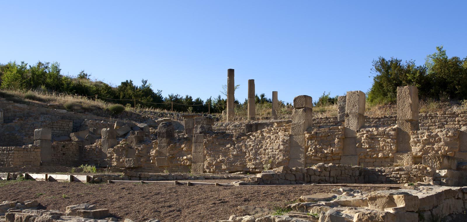 Yacimiento romano de Santa Criz de Eslava, junto a la Bodega Eslava